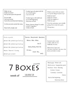 7 Boxes (of Words) vol. 2