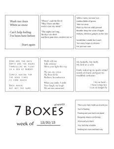 7 Boxes (of Words) vol. 3