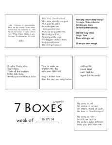 7 Boxes (of Words) vol. 10
