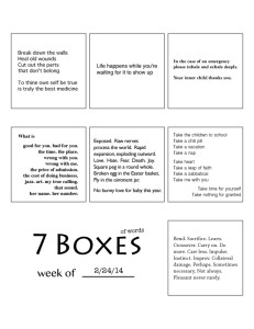 7 Boxes (of Words) vol. 11