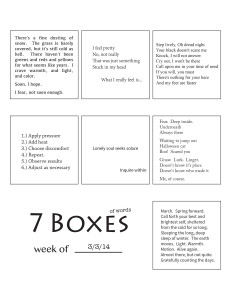 7 Boxes (of Words) vol. 12