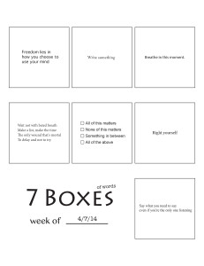 7 Boxes (of Words) vol. 17