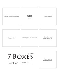 7 Boxes (of Words) vol. 24