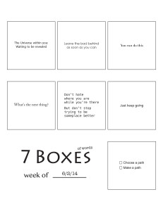 7 Boxes (of Words) vol. 25