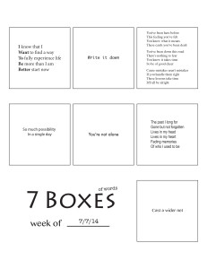 7 Boxes (of Words) vol. 30