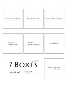 7 Boxes (of Words) vol. 43